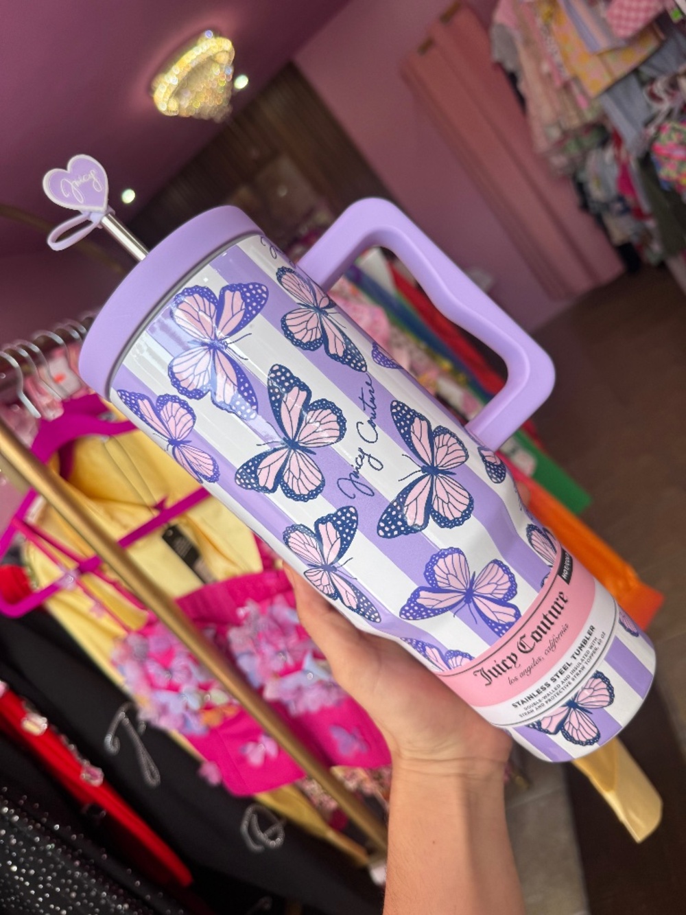 💜 Juicy Couture Butterfly Tumbler 40oz ✨